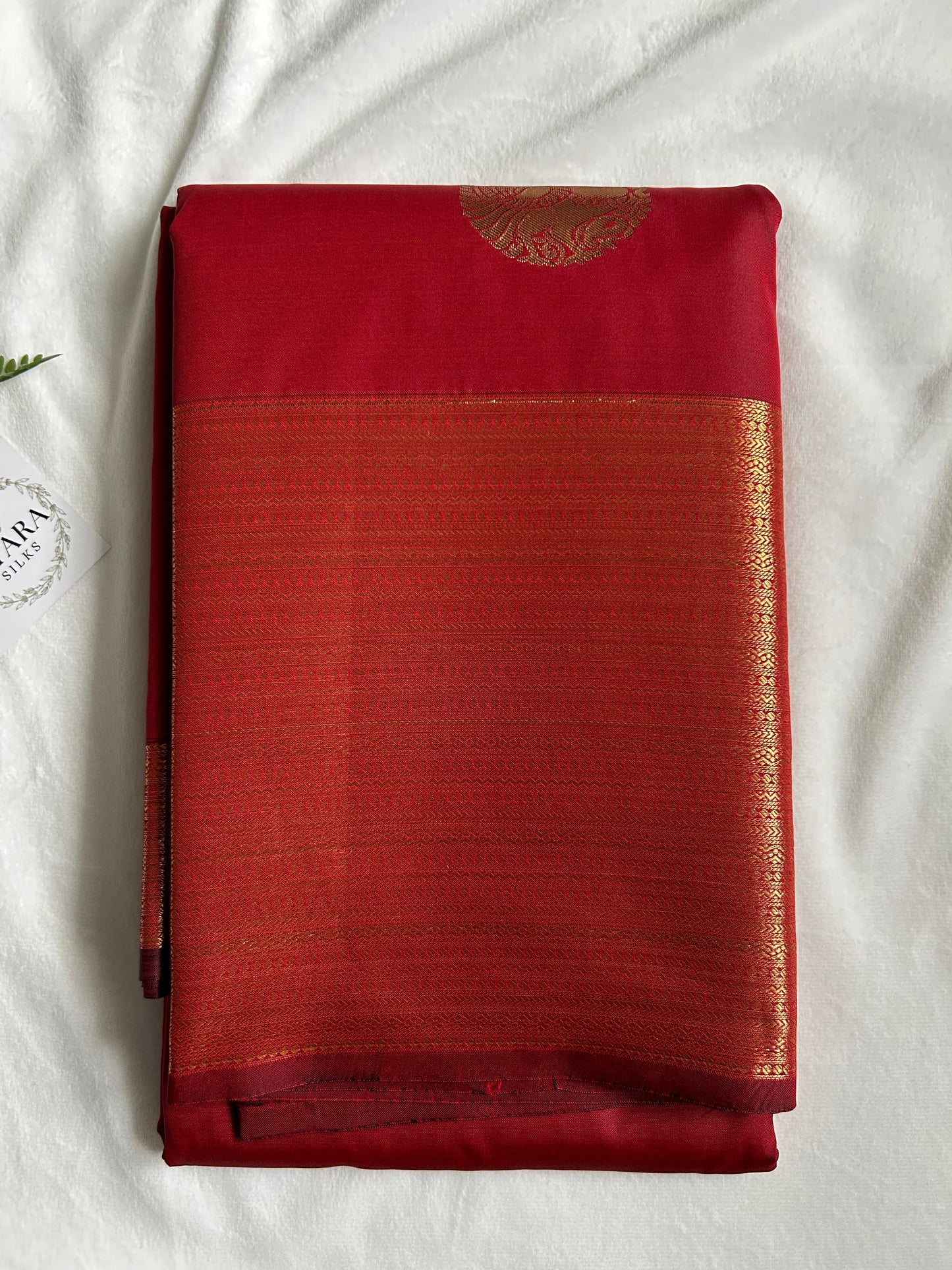 . Semi Kanchipuram Premium Silk Saree – Red