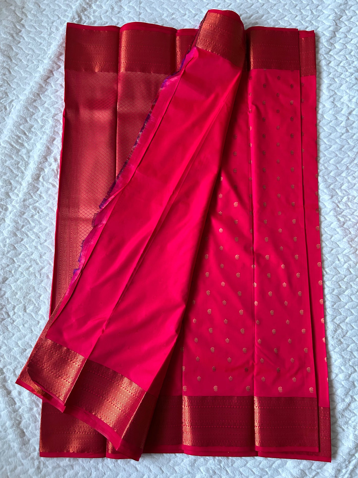 Kanchipuram Premium Semi Silk Saree – Rose Pink