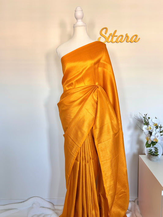 Golden Yellow Soft Mixed Silk saree