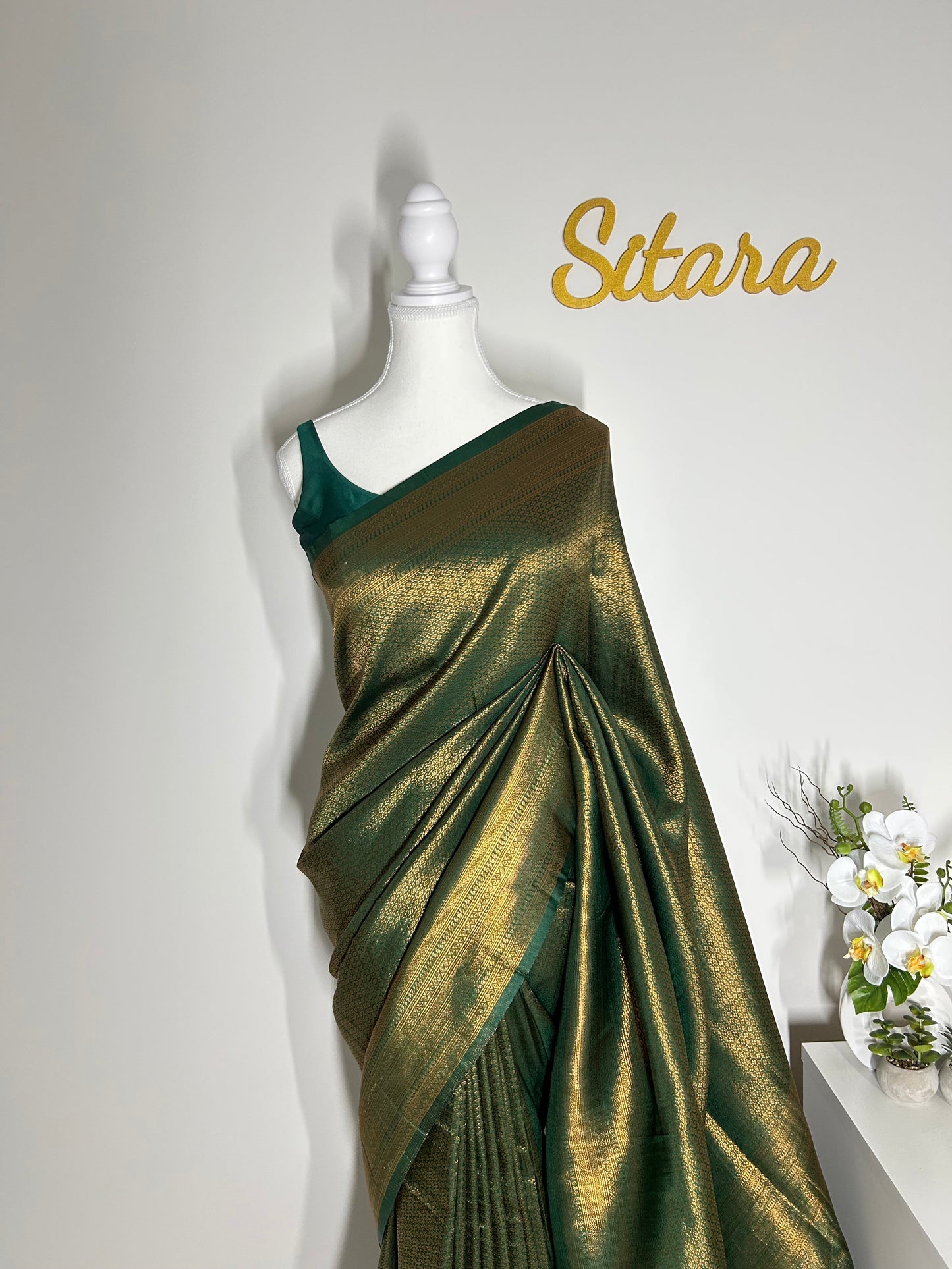 Bottle Green Soft Mixed Silk saree