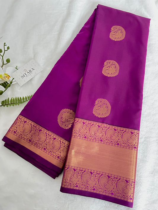 Kanchipuram Premium Semi Silk Saree – Purple Magenta