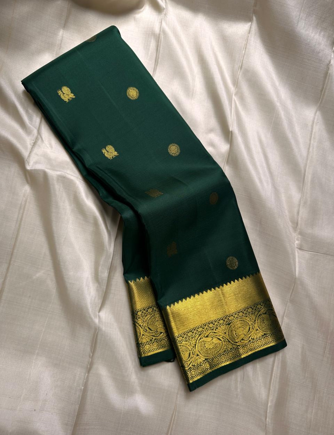 . Pure Kanchipuram Handloom Silk Saree – Green