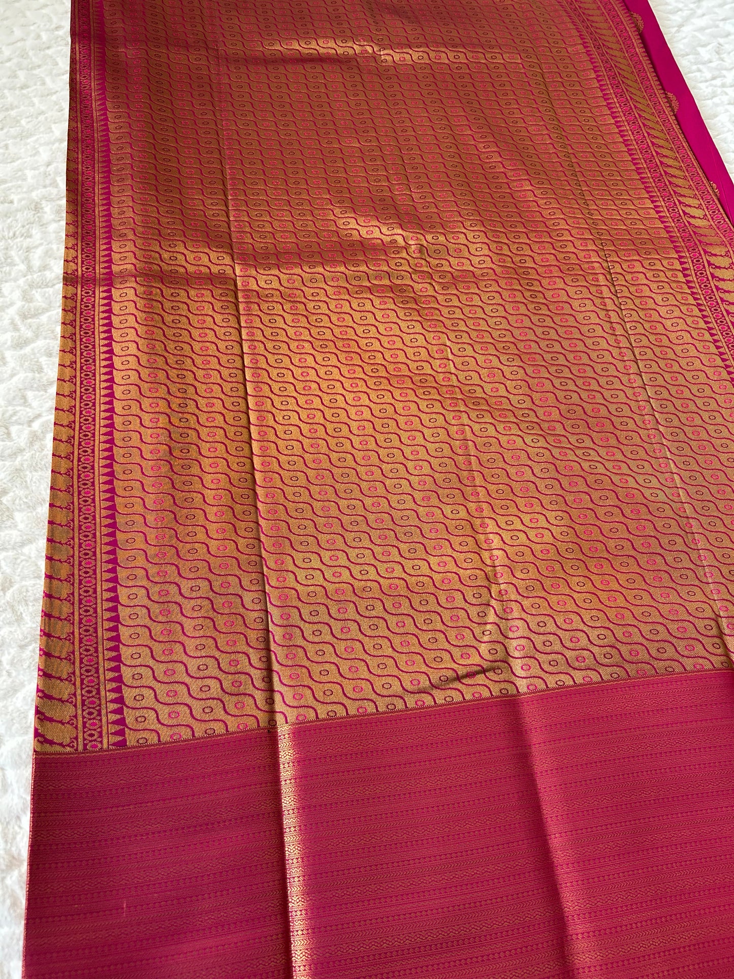 Kanchipuram Premium Semi Silk Saree – Magenta