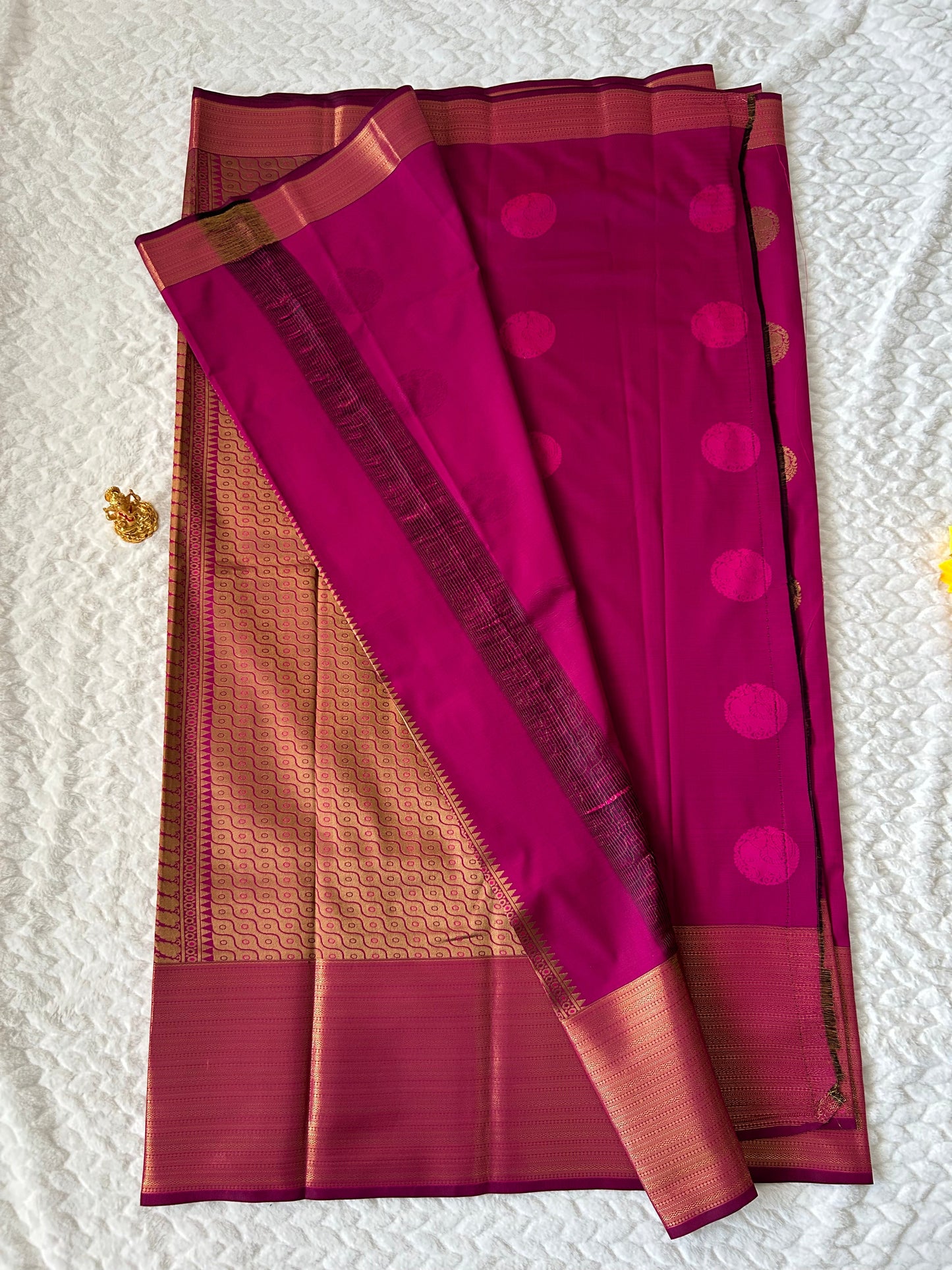 Kanchipuram Premium Semi Silk Saree – Magenta