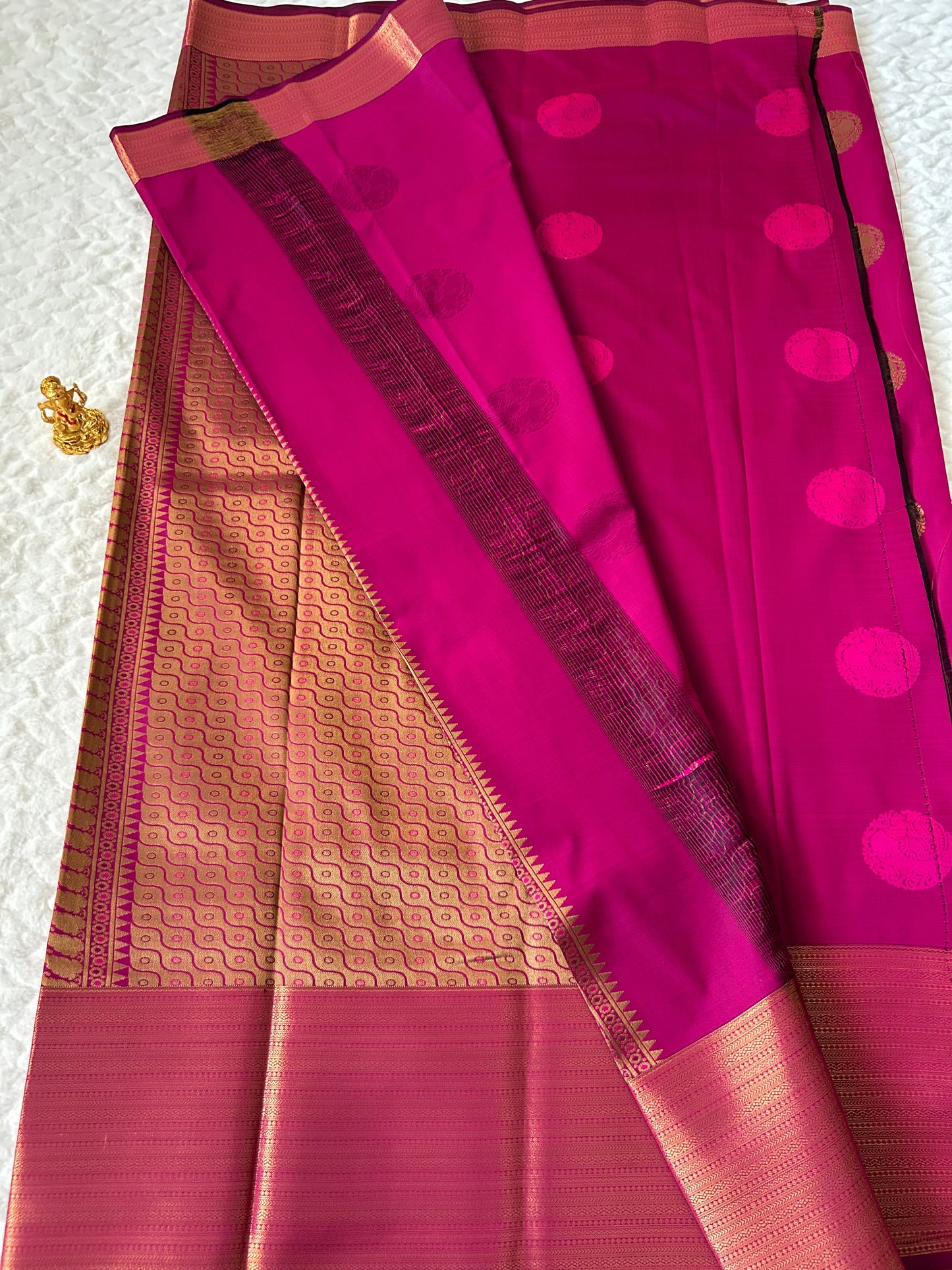 Kanchipuram Premium Semi Silk Saree – Magenta