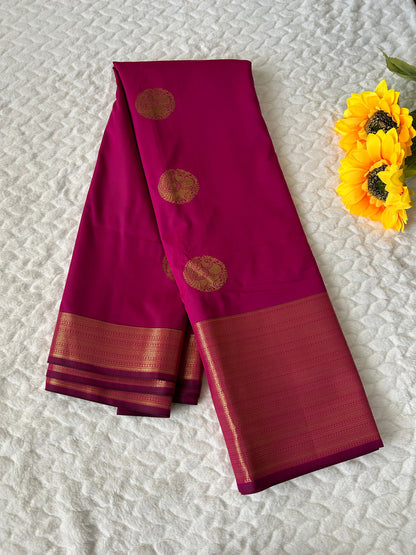 Kanchipuram Premium Semi Silk Saree – Magenta