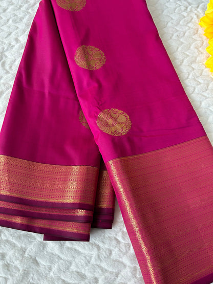 Kanchipuram Premium Semi Silk Saree – Magenta