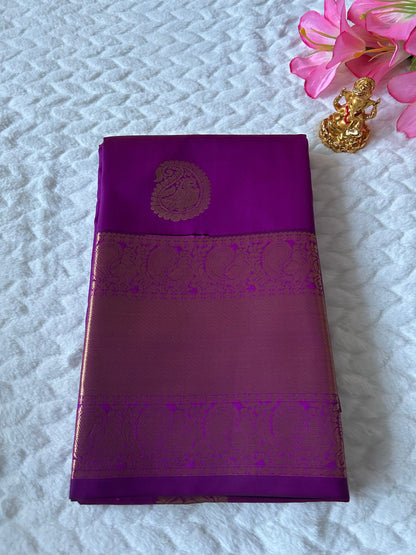 Kanchipuram Premium Semi Silk Saree – Purple