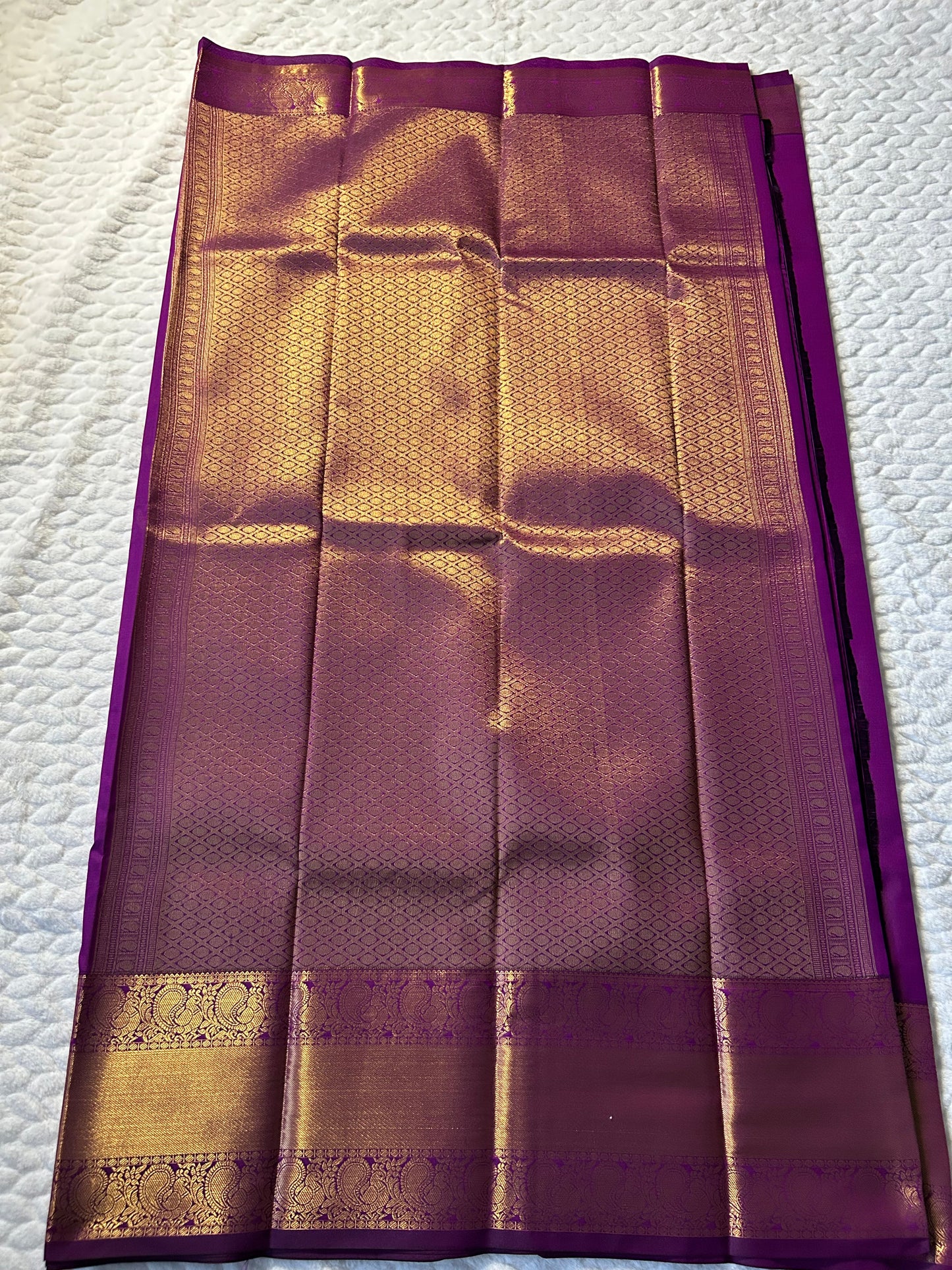 Kanchipuram Premium Semi Silk Saree – Purple