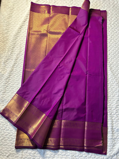 Kanchipuram Premium Semi Silk Saree – Purple