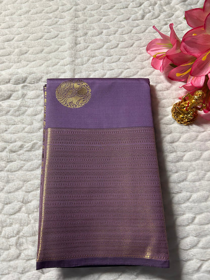 Kanchipuram Premium Semi Silk Saree – Lavender