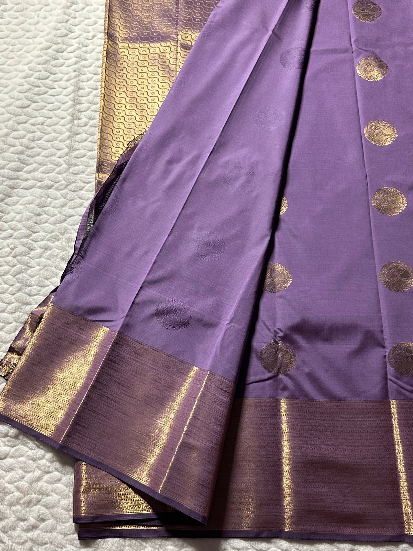 Kanchipuram Premium Semi Silk Saree – Lavender