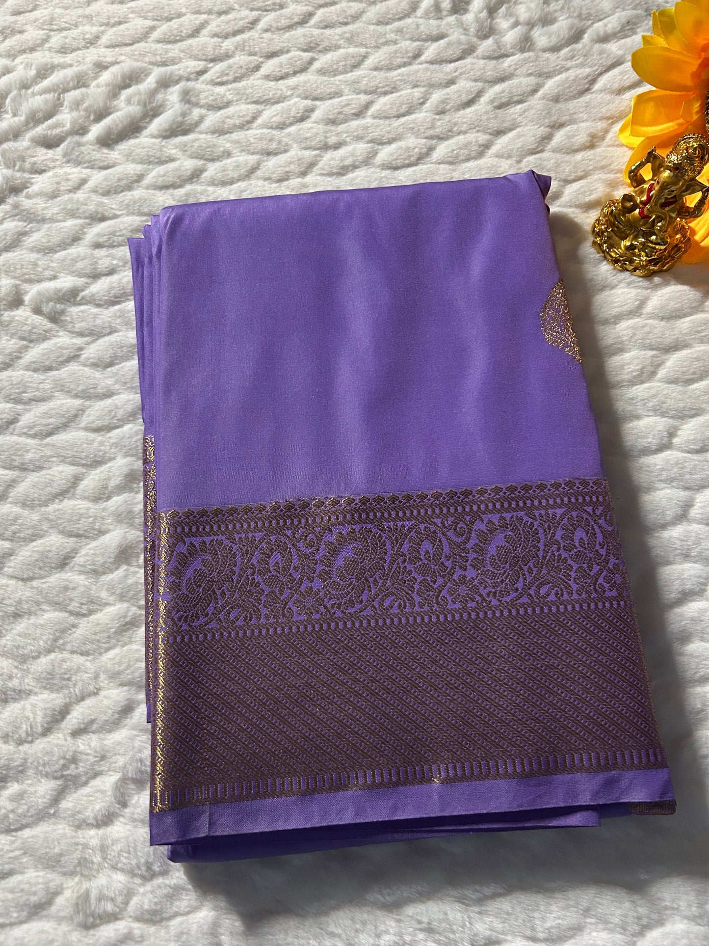 Kanchipuram Premium Semi Silk Saree – Lavender