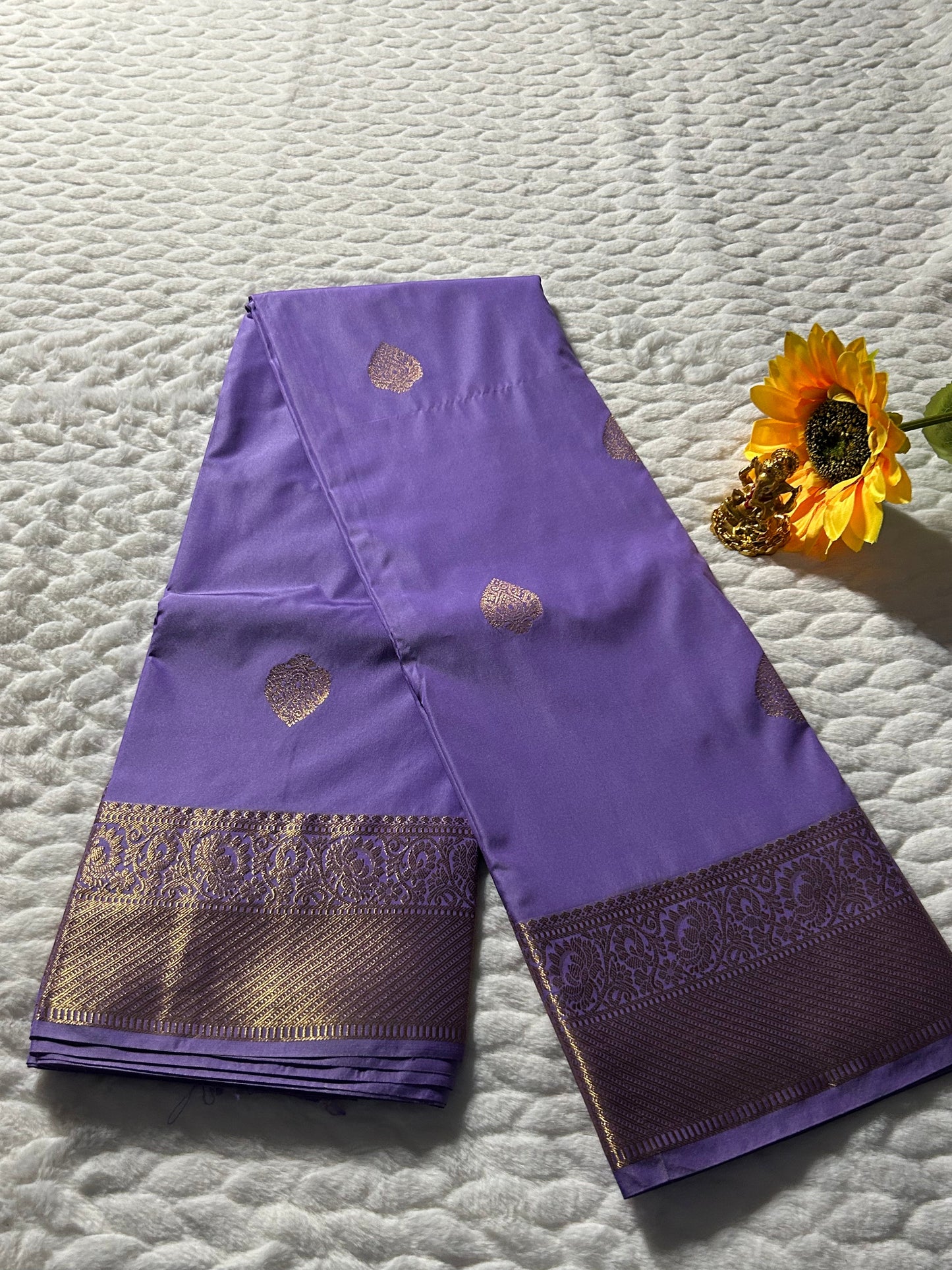 Kanchipuram Premium Semi Silk Saree – Lavender