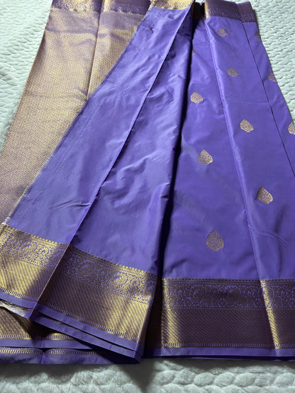 Kanchipuram Premium Semi Silk Saree – Lavender