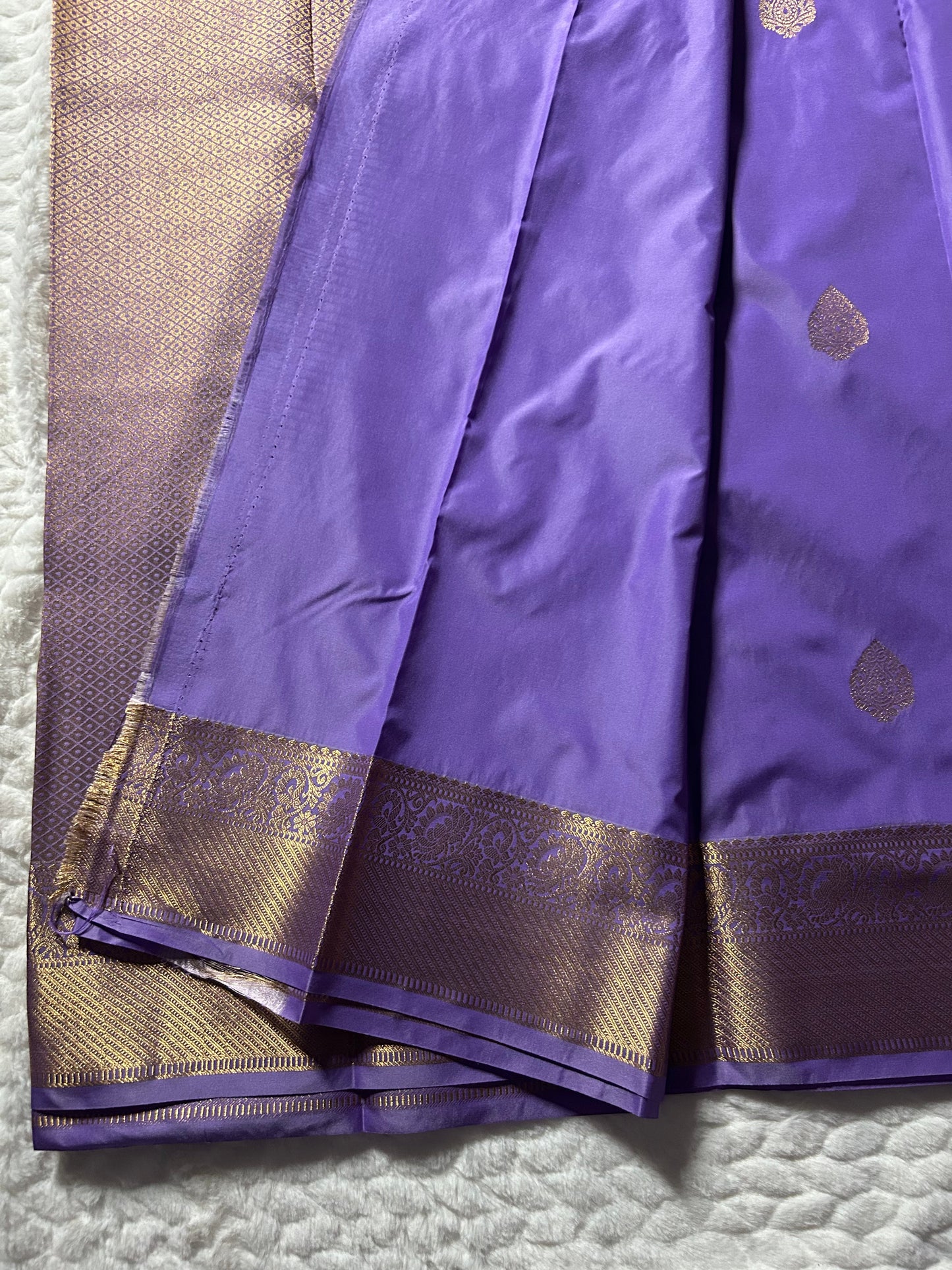 Kanchipuram Premium Semi Silk Saree – Lavender