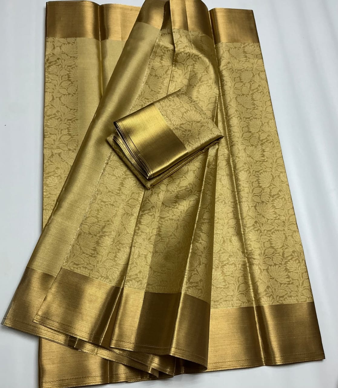 . Tissue Saree – Gold “Ambani” Style - Art Silk