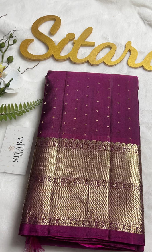 . Pure Kanchipuram Handloom Silk Saree – X Purple