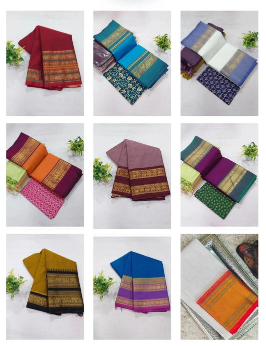 . Pure Chettinad Cotton Saree – Heritage from Tamil Nadu