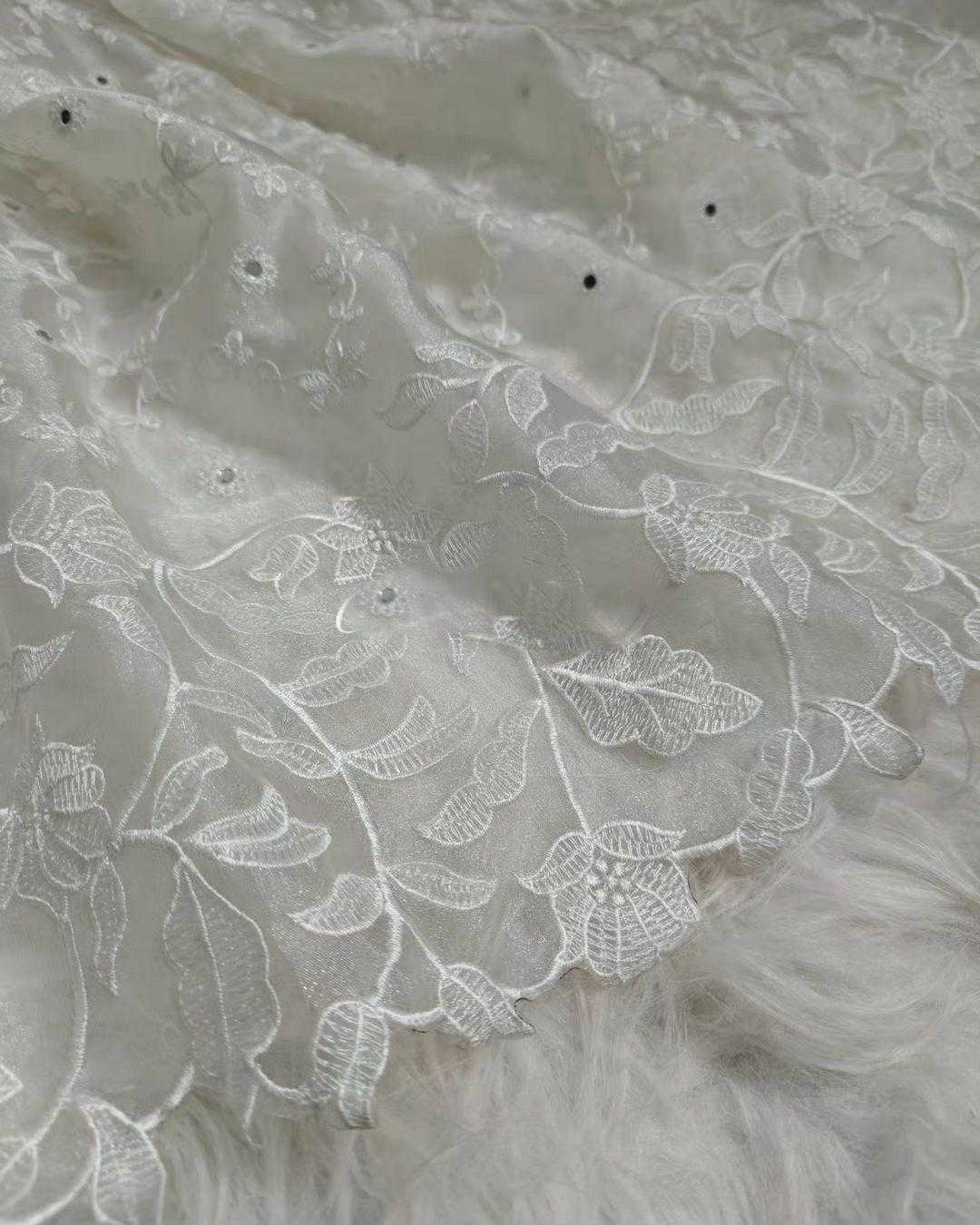 White Organza Party Wear Saree
